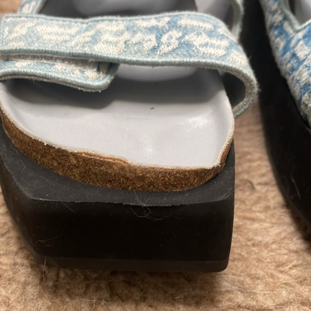Palm Angels Blue‎ Platform Birkenstock Slingback Sandals Size 8 Retails $715 - Picture 8 of 11